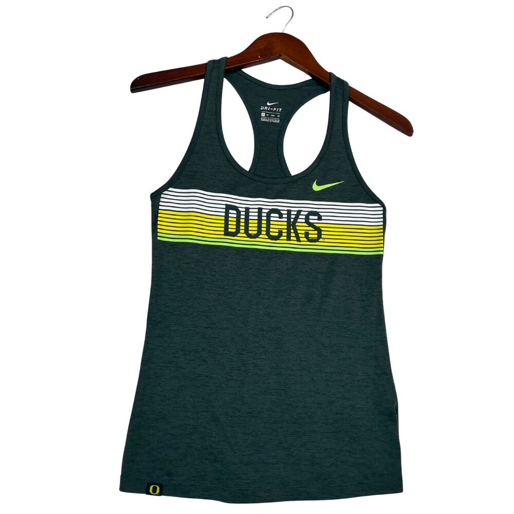 Nike Oregon Ducks Dri-FIT Tank Top Women's XS Gray Racerback NCAA Athletic Shirt